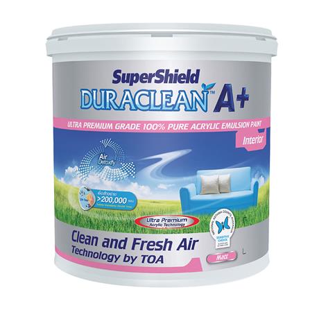 WATER-BASED INTERIOR PAINT TOA SUPERSHIELD DURACLEAN A+ BASE A 2.5GAL MATT