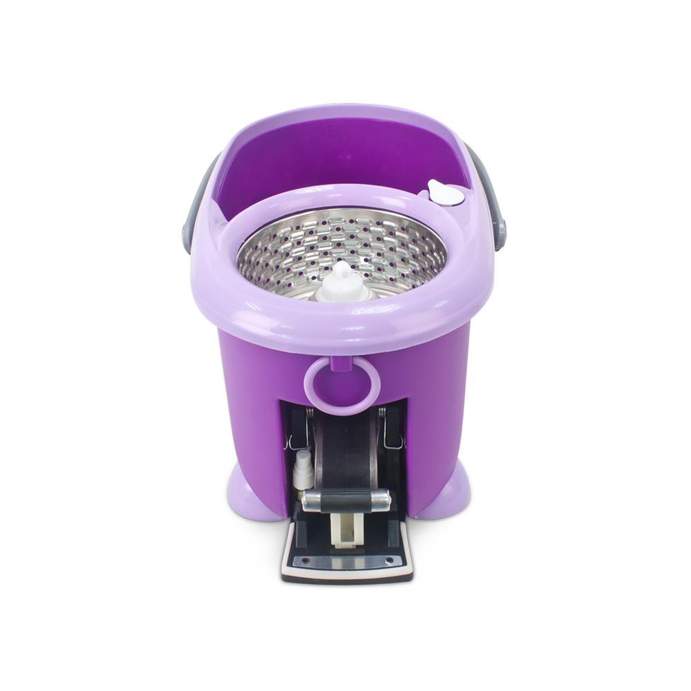 ชุดอุปกรณ์ถังปั่นพร้อมไม้ม็อบ BE WISH DOUBLE WASH BOBO MAX SERIES 2 สีม่วง