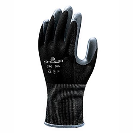 RUBBER-COATED NYLON GLOVES SHOWA 370 SIZE L BLACK