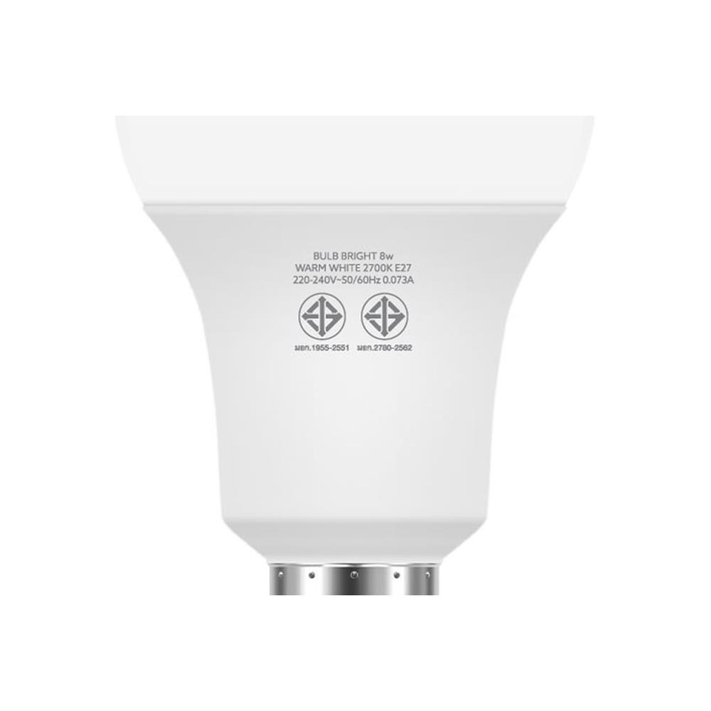 หลอด LED LAMPTAN BULB BRIGHT 8 วัตต์ E27 WARMWHITE
