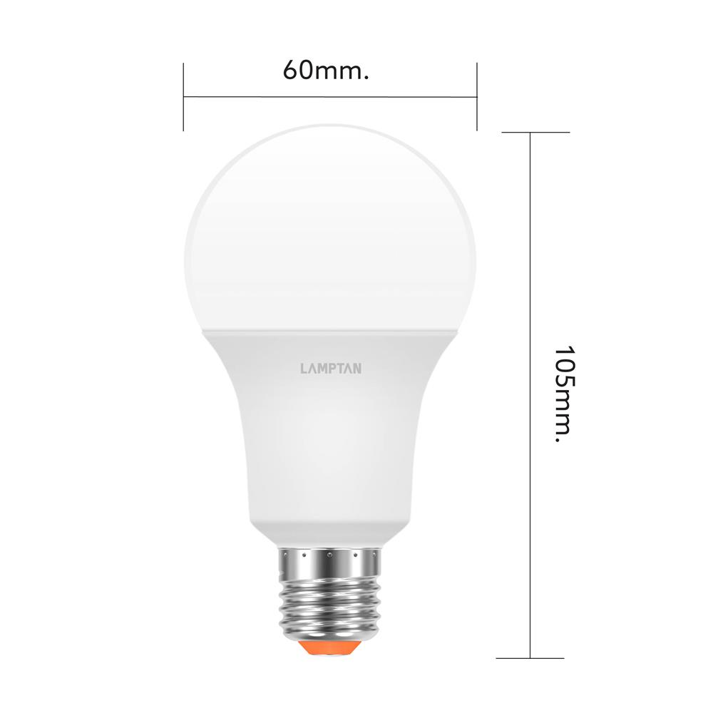 หลอด LED LAMPTAN A60 BRIGHT 8 วัตต์ WARM WHITE E27