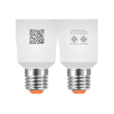 หลอด LED LAMPTAN A60 BRIGHT 8 วัตต์ WARM WHITE E27_5