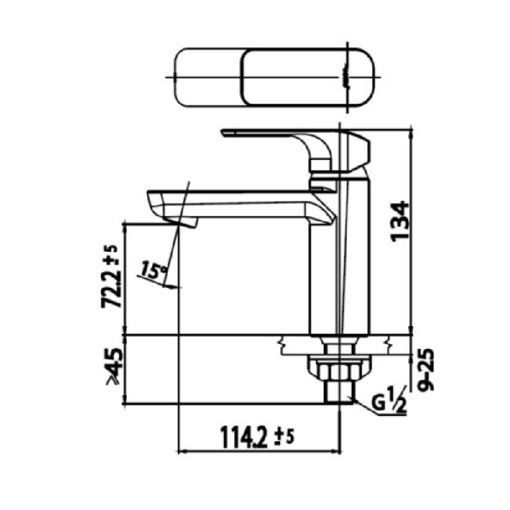 ก๊อกอ่างล้างหน้าเดี่ยว COTTO CT1142AGR สีทอง