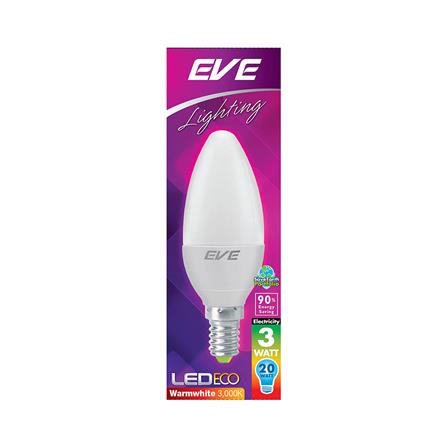 หลอด LED EVE ECO CANDLE 3 วัตต์ WARMWHITE E14_1