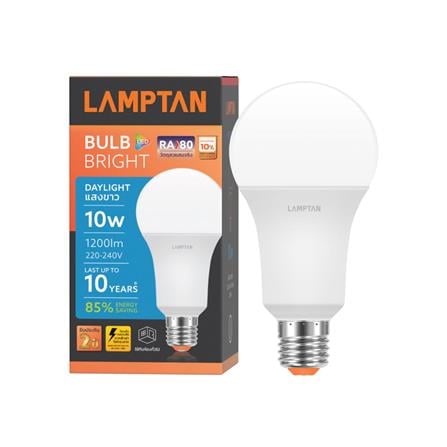หลอด LED LAMPTAN A60 BRIGHT 10 วัตต์ DAYLIGHT E27_1