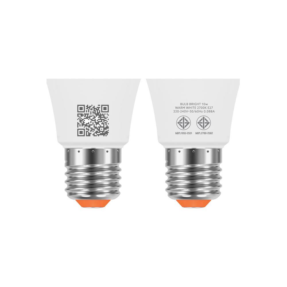 หลอด LED LAMPTAN A60 BRIGHT 10 วัตต์ WARM WHITE E27