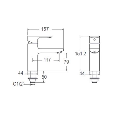 ก๊อกอ่างล้างหน้าเดี่ยว AMERICAN STANDARD A-1306-10_1