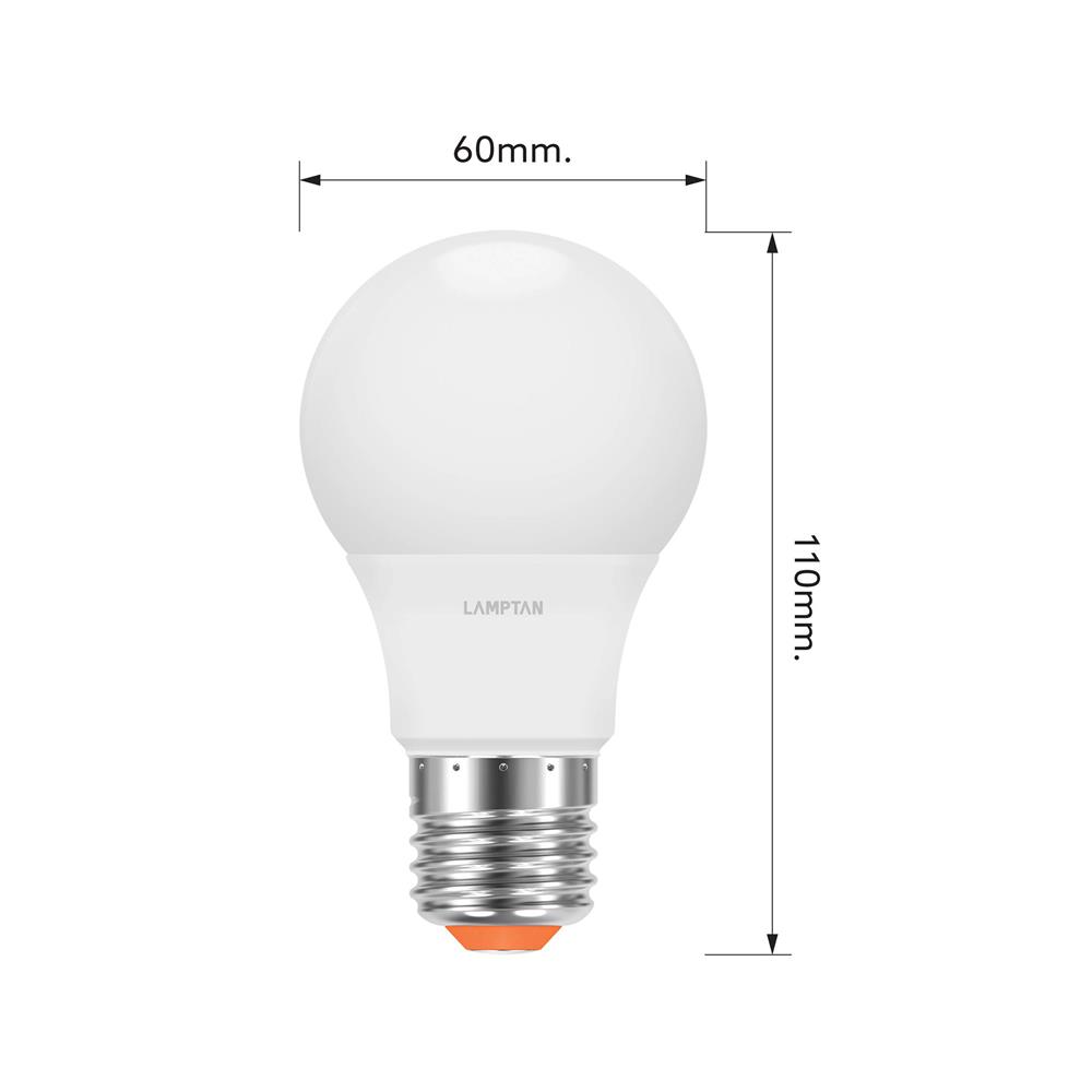 หลอด LED LAMPTAN A60 BRIGHT 6 วัตต์ DAYLIGHT E27