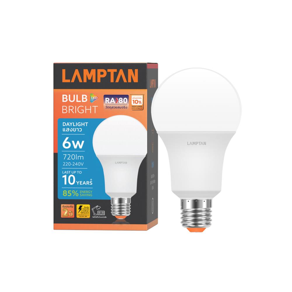 หลอด LED LAMPTAN BULB BRIGHT 6 วัตต์ E27 DAYLIGHT