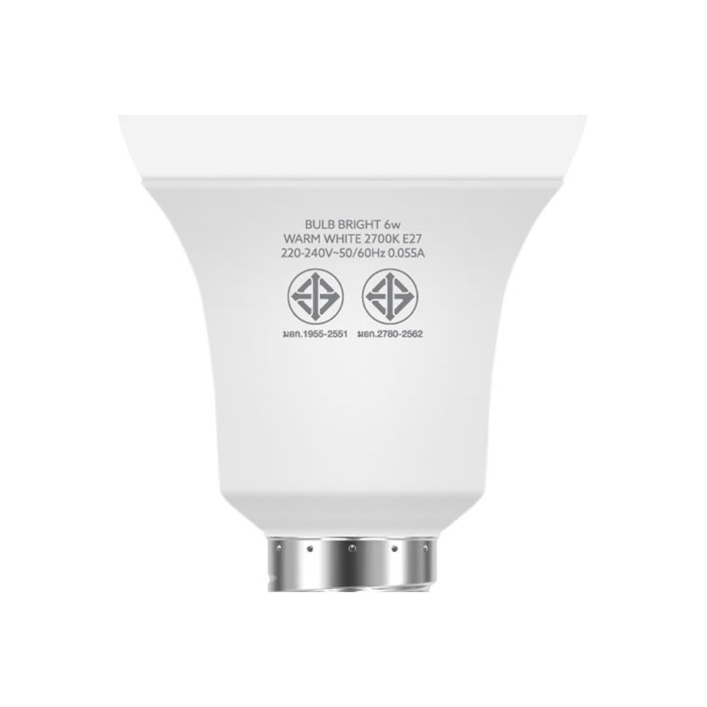 หลอด LED LAMPTAN BULB BRIGHT 6 วัตต์ E27 WARMWHITE