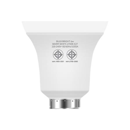 หลอด LED LAMPTAN BULB BRIGHT 6 วัตต์ E27 WARMWHITE_4