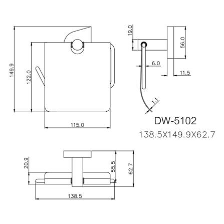ที่ใส่กระดาษ DW-5102 สเตนเลส_2