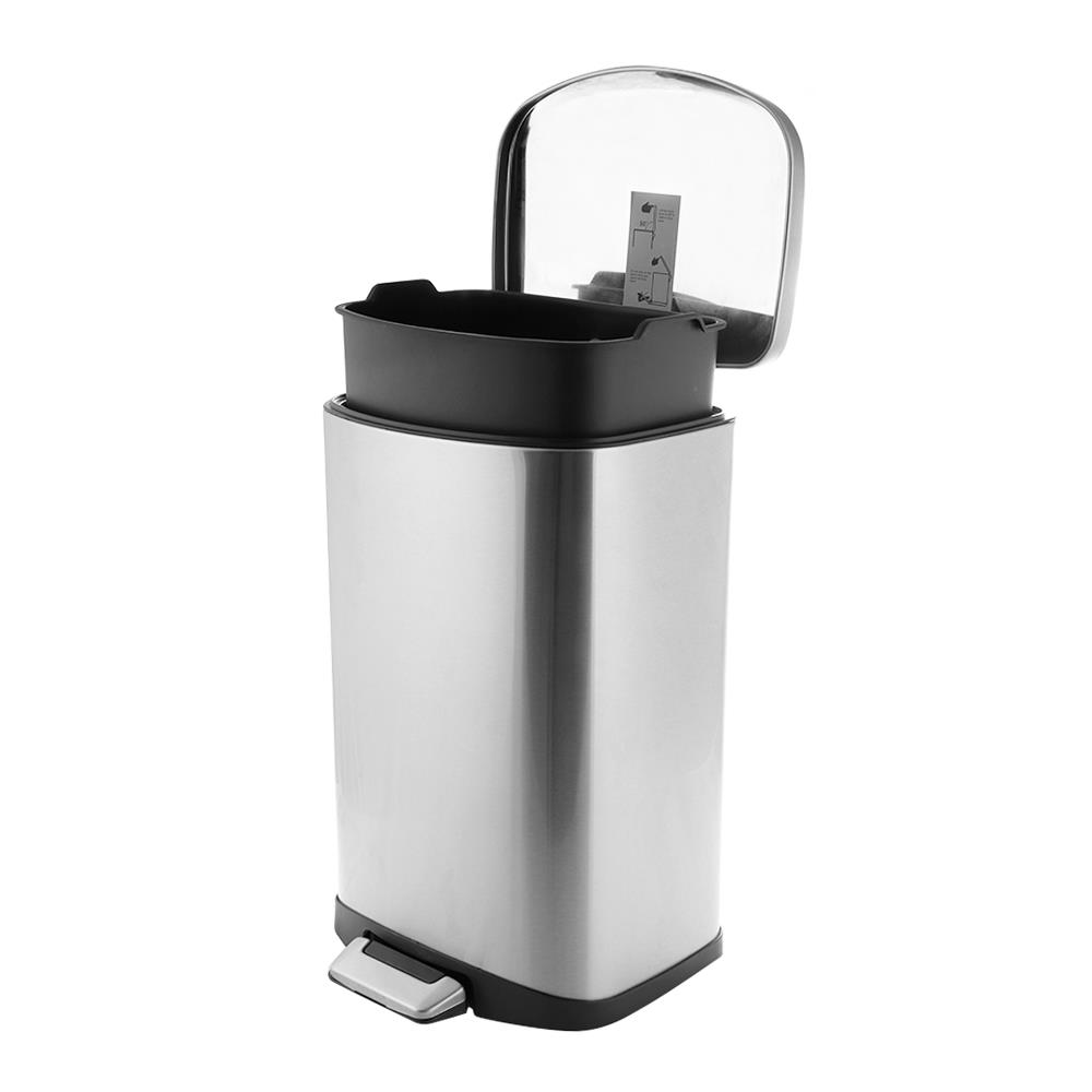 ถังขยะเหยียบ ACCO EK9366MT ขนาด 12L สีเงิน