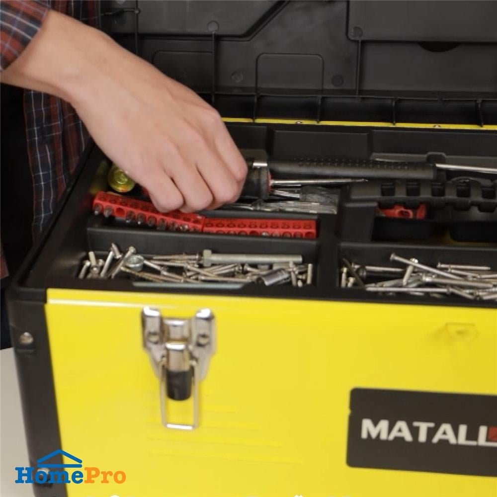 กล่องเครื่องมือเหล็ก MATALL PRO 90-1519 19 นิ้ว สีดำ-เหลือง