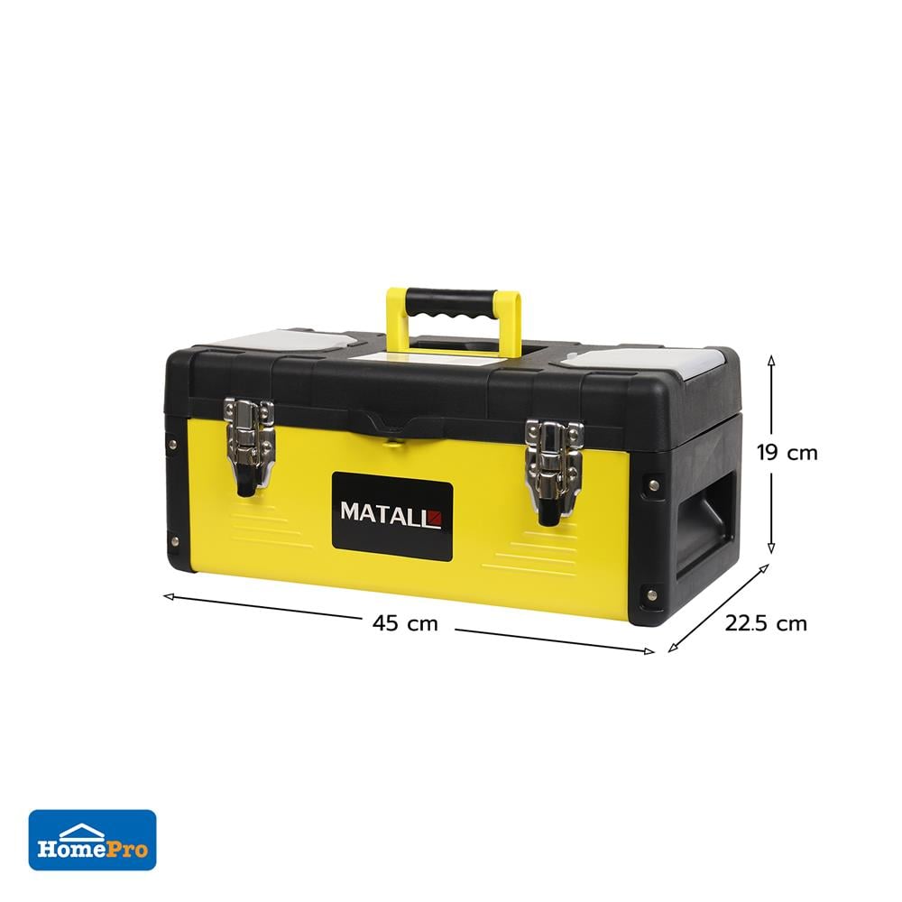 กล่องเครื่องมือเหล็ก MATALL PRO 90-1519 19 นิ้ว สีดำ-เหลือง