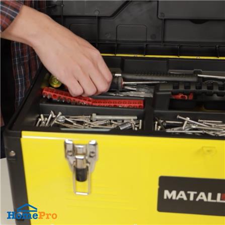 กล่องเครื่องมือเหล็ก MATALL PRO 90-1517 17 นิ้ว สีดำ-เหลือง_8