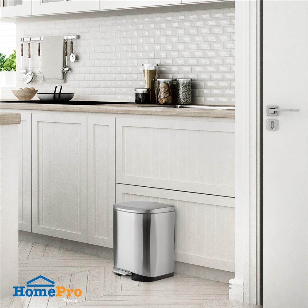 ถังขยะเหยียบ ACCO EK9366MT ขนาด 20L สีเงิน