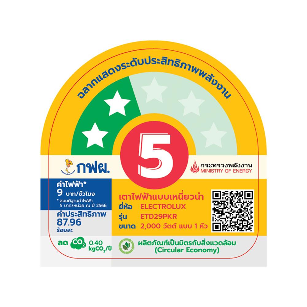 เตาแม่เหล็กไฟฟ้า ELECTROLUX ETD29PKR