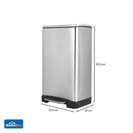 ถังขยะเหยียบ ACCO SOFT CLOSED EK1437MT ขนาด 30L สีเงิน_7