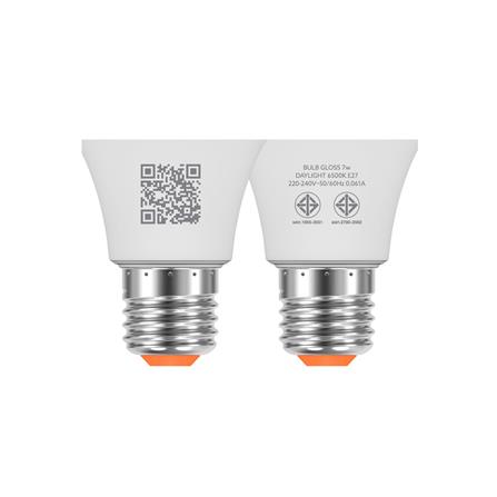 หลอด LED LAMPTAN BULB GLOSS 7 วัตต์ DAYLIGHT E27 แพ็ก 2 ชิ้น_4