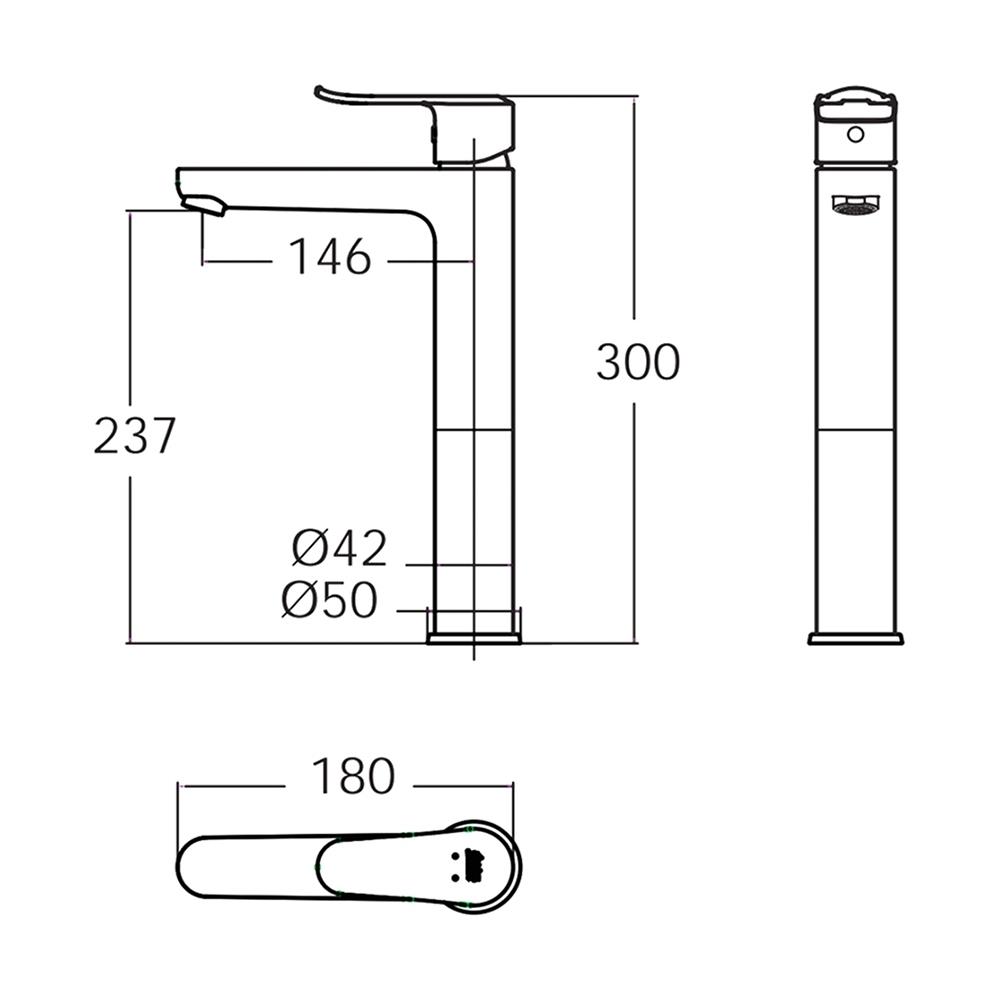 ก๊อกอ่างล้างหน้าเดี่ยว AMERICAN STANDARD A-0703-10 สีโครม