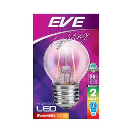 หลอด LED FILAMENT ROUND 2 วัตต์ WARMWHITE E27_1