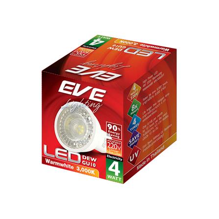 หลอดไฟ LED EVE MR16 DEW 4 วัตต์ WARMWHITE GU10 สีเหลือง_7