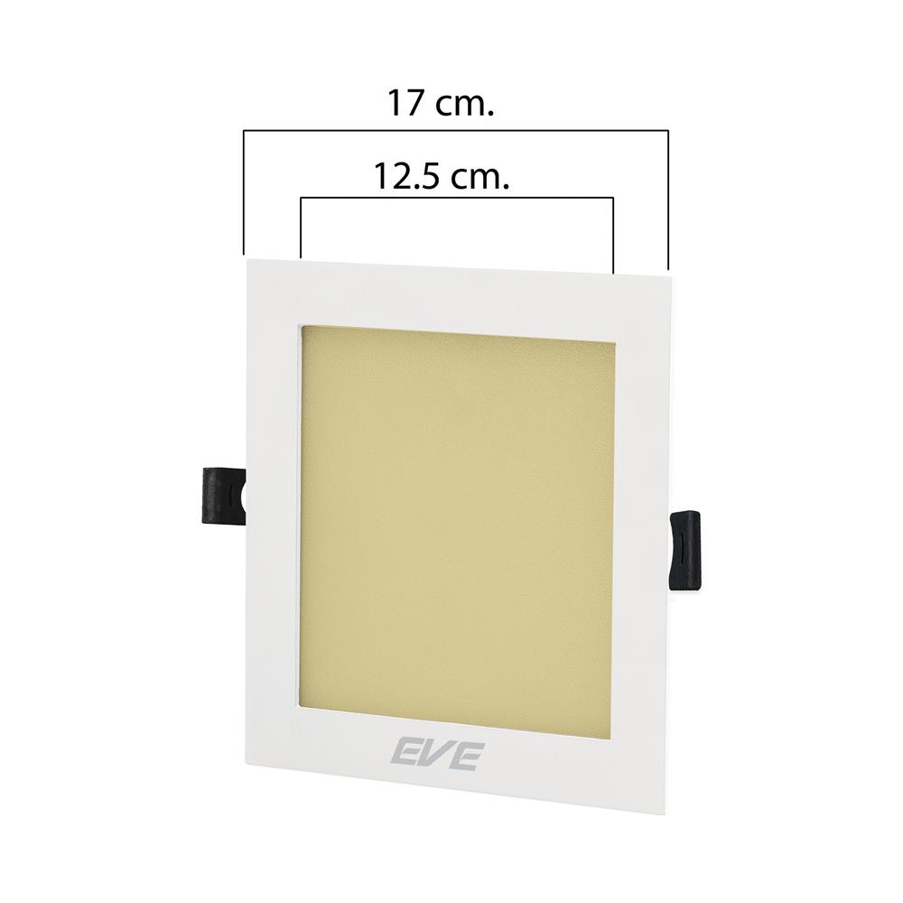 ดาวน์ไลท์ EVE PANEL SQUARE LED 12 วัตต์ WARMWHITE 5 นิ้ว เหลี่ยม สีขาว