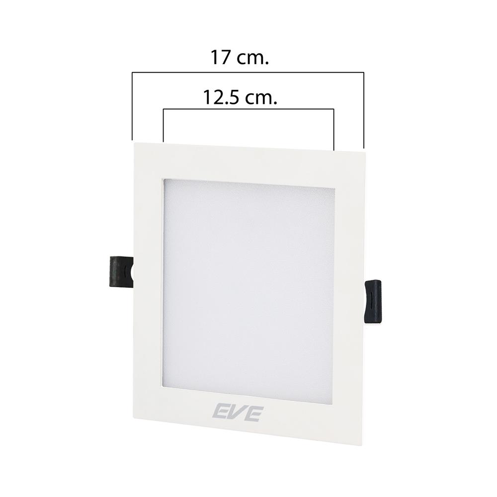 ดาวน์ไลท์ EVE PANEL SQUARE LED 12 วัตต์ DAYLIGHT 5 นิ้ว เหลี่ยม สีขาว