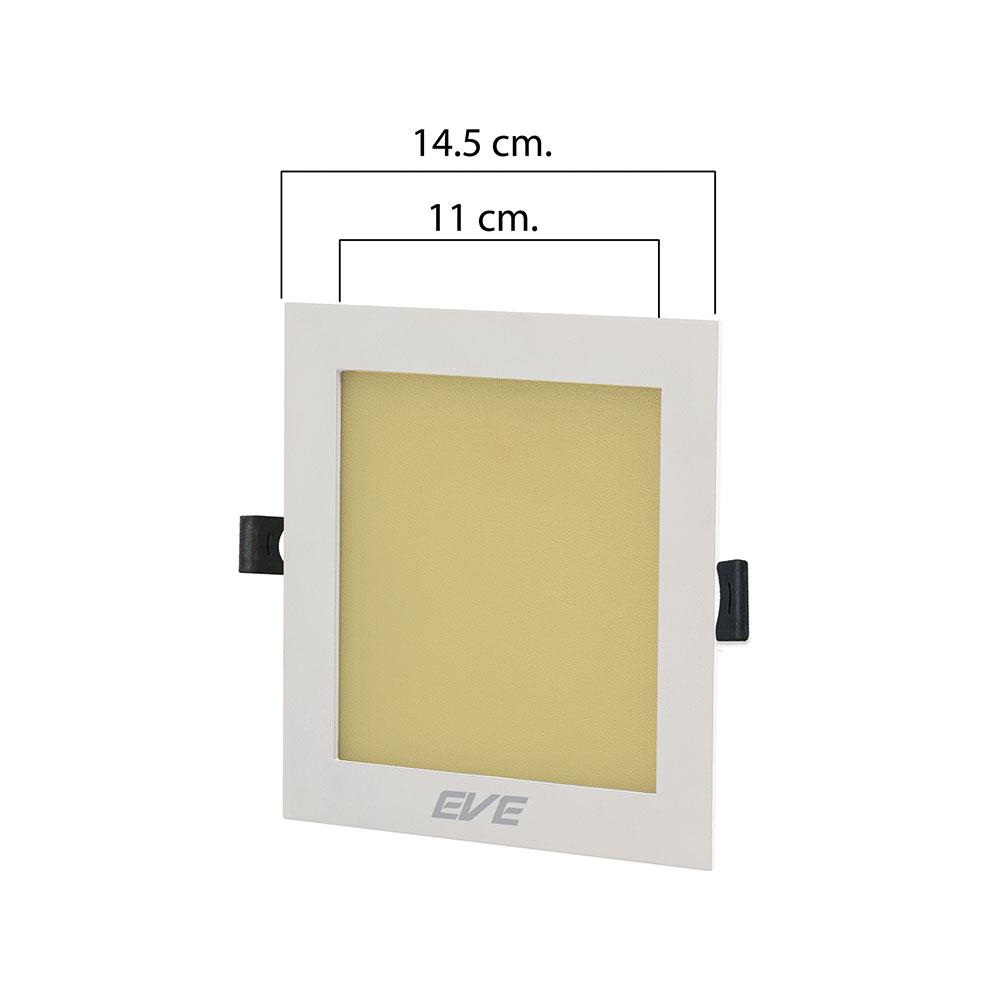 ดาวน์ไลท์ EVE PANEL SQUARE LED 9 วัตต์ WARMWHITE 4 นิ้ว เหลี่ยม สีขาว