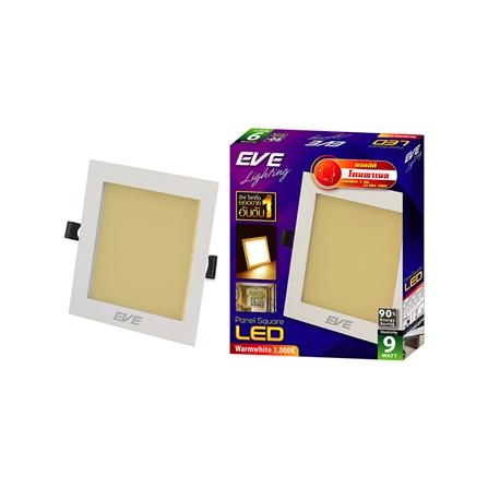 ดาวน์ไลท์ EVE PANEL SQUARE LED 9 วัตต์ WARMWHITE 4 นิ้ว เหลี่ยม สีขาว_5