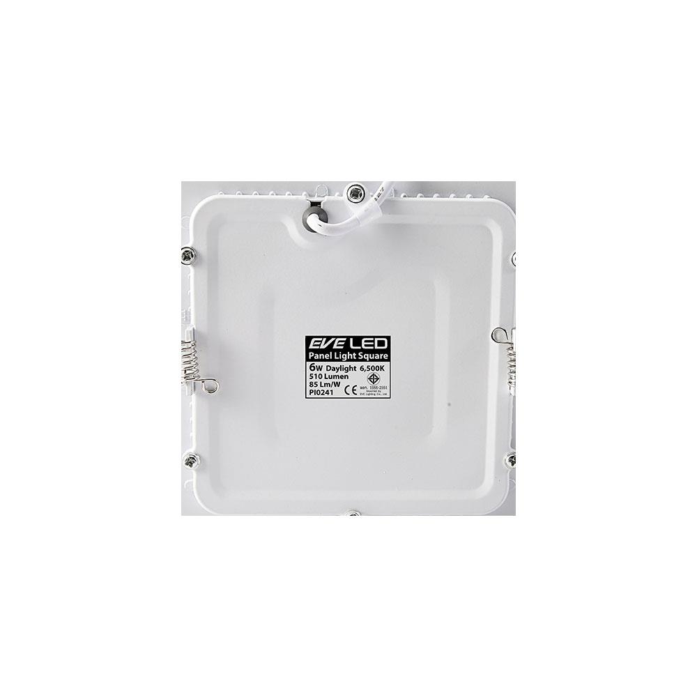 ดาวน์ไลท์ EVE PANEL SQUARE LED 6 วัตต์ DAYLIGHT 3 นิ้ว เหลี่ยม สีขาว