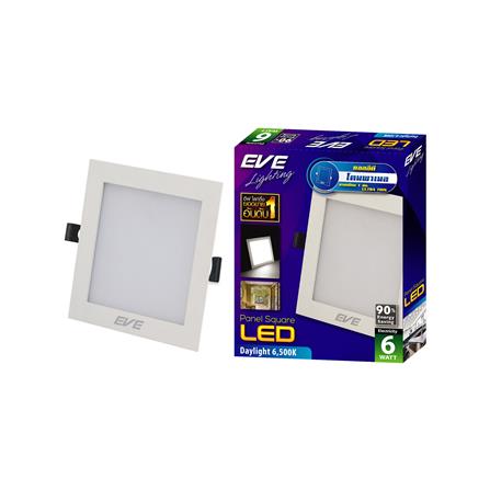 ดาวน์ไลท์ EVE PANEL SQUARE LED 6 วัตต์ DAYLIGHT 3 นิ้ว เหลี่ยม สีขาว_4