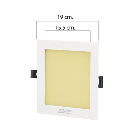 ดาวน์ไลท์ EVE PANEL SQUARE LED 15 วัตต์ WARMWHITE 7.5 นิ้ว ทรงเหลี่ยม สีขาว_6