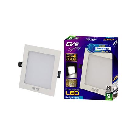 ดาวน์ไลท์ EVE PANEL SQUARE LED 9 วัตต์ DAYLIGHT 4 นิ้ว เหลี่ยม สีขาว_5