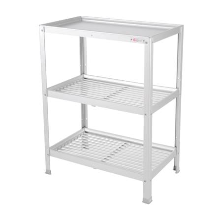 ชั้นคว่ำจานบนเรียบ S อะลูมิเนียม 3 ชั้น EKONO