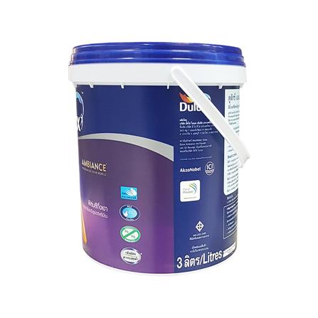 สีน้ำทาภายใน DULUX AMBIANCE BASE B สีขาว กึ่งเงา 3 ลิตร_1