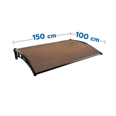 กันสาดโพลีคาร์บอเนต ผิวส้ม SUNSHIELD 100x150 ซม. สีน้ำตาลเข้ม
