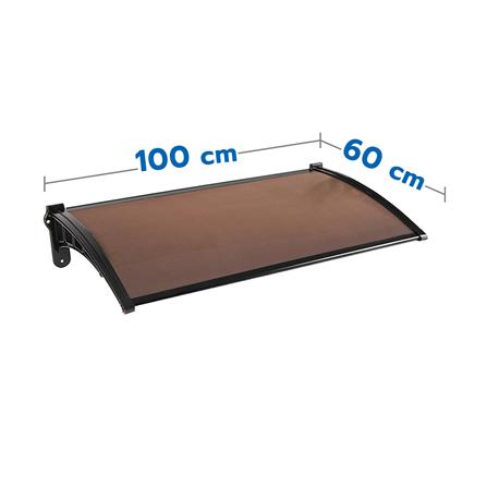 กันสาดโพลีคาร์บอเนต ผิวส้ม SUNSHIELD 60x100 ซม. สีน้ำตาลเข้ม_0