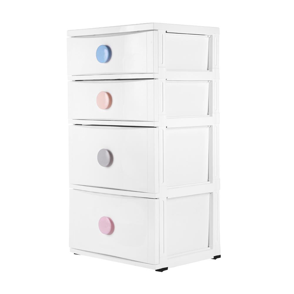 4 DRAWER WITH WHEELS STACKO C12 56X45X105CM WHITE