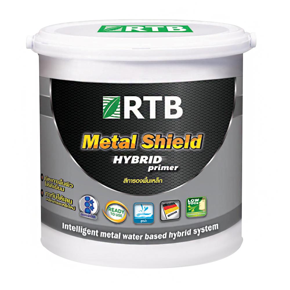 สีทารองพื้นเหล็ก RTB METAL SHIELD HYBRID PRIMER สีดำ 1 แกลลอน