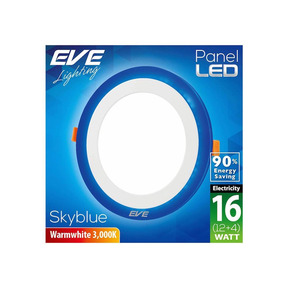 ดาวน์ไลท์ LED EVE SKYBLUE CIRCLE 542761 16 วัตต์ BLUELIGHT/WARMWHITE