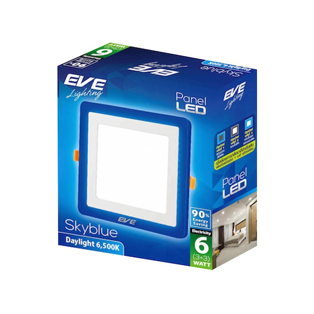 ดาวน์ไลท์ LED EVE SKYBLUE SQUARE 542778 6 วัตต์ BLUELIGHT/DAYLIGHT