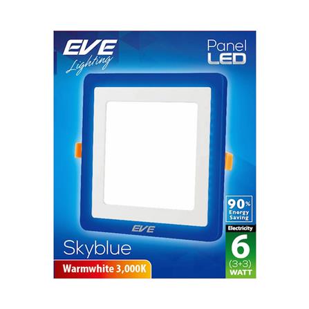 ดาวน์ไลท์ LED EVE SKYBLUE SQUARE 542785 6 วัตต์ BLUELIGHT WARMWHITE_1