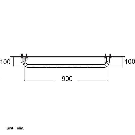 ราวมือจับ แบบตัวตรง AMERICAN STANDARDAMS HR-380490-01_1