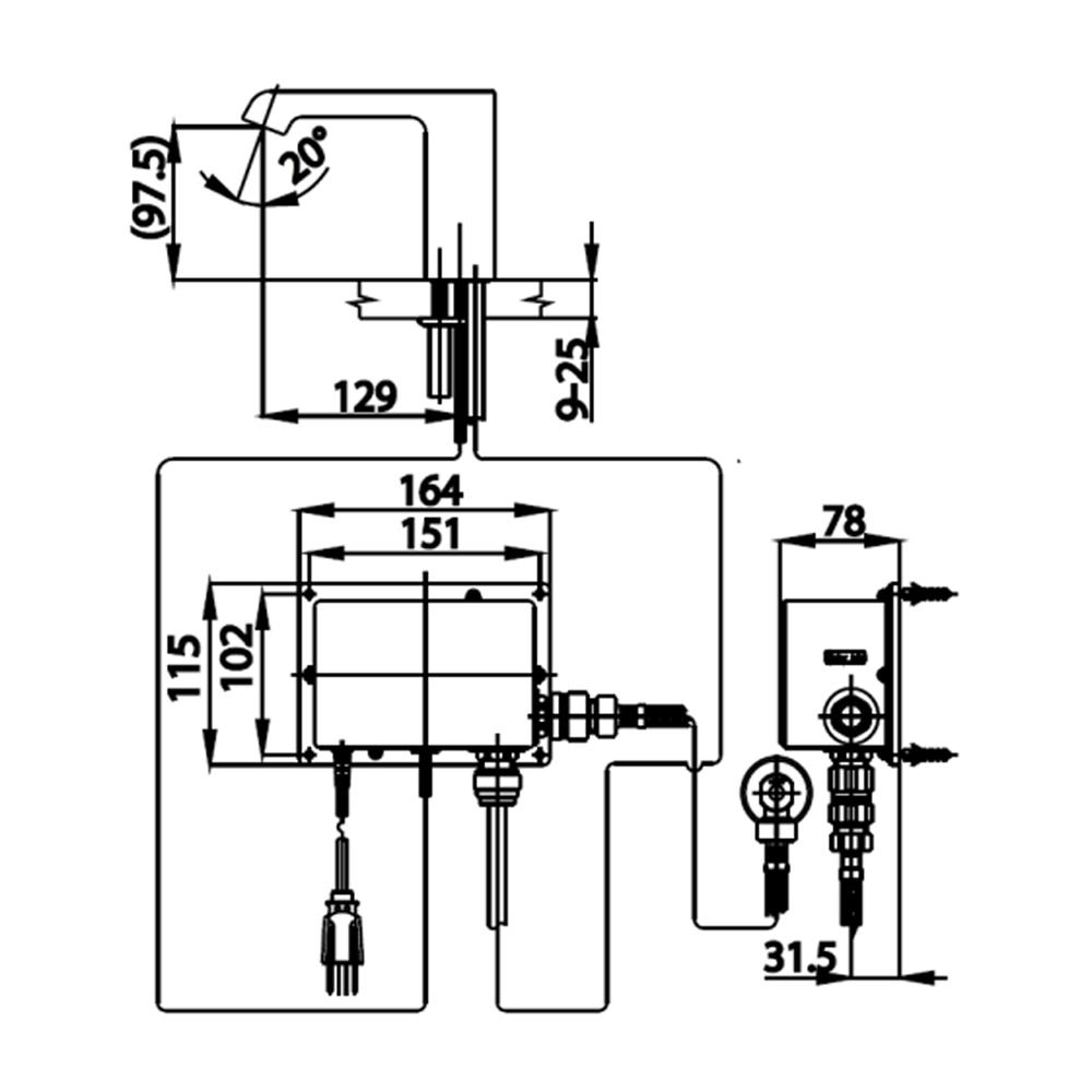ก๊อกอ่างล้างหน้าอัตโนมัติ COTTO CT4901AC