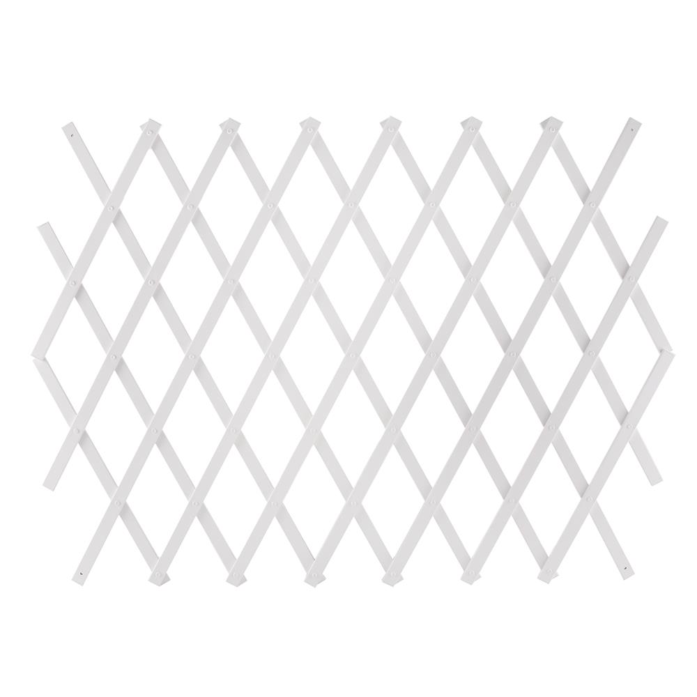 EXPANDING PLASTIC TRELLIS SPRING WHITE