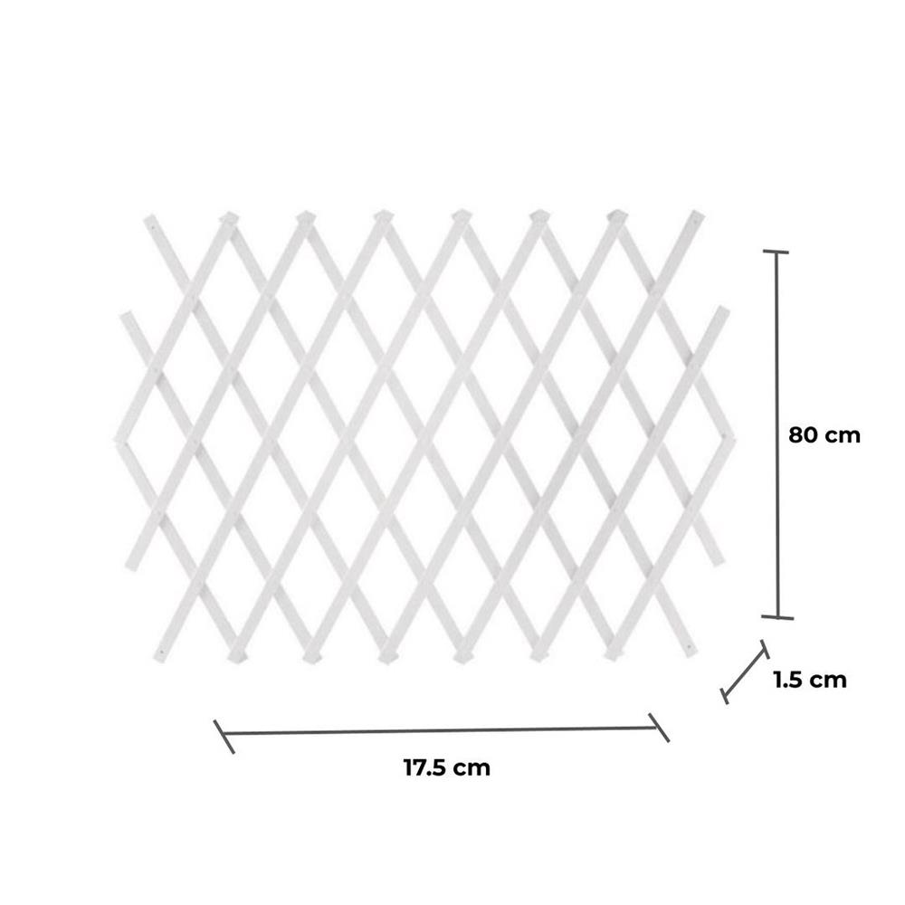 EXPANDING PLASTIC TRELLIS SPRING WHITE