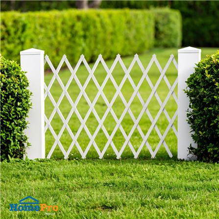 EXPANDING PLASTIC TRELLIS SPRING WHITE_0