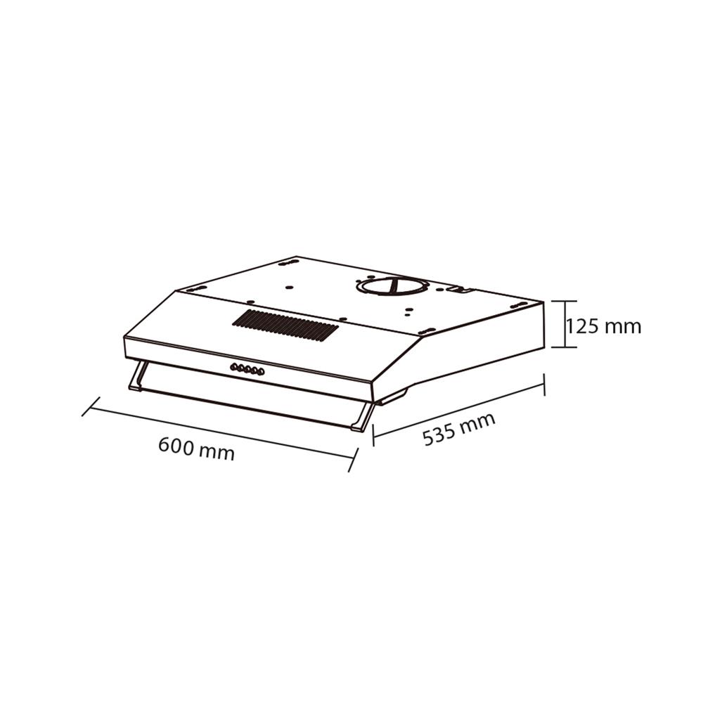 เครื่องดูดควันมาตรฐาน AXIA I-NERO60PU 60 ซม.